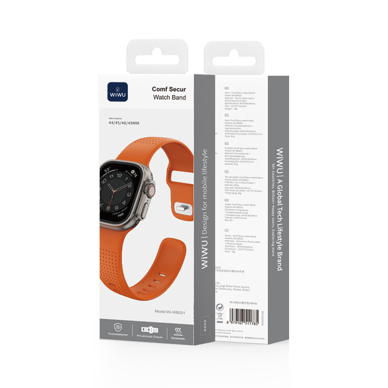 Apple Watch 44mm Wiwu Wi-WB0201 Comf Secur Series Silicone Band - 17
