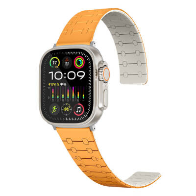 Apple Watch 44mm Zore KRD-111 Striped Patterned Silicon Band - 7