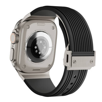 Apple Watch 44mm Zore KRD-113 Spor Görünümlü Silikon Kordon - 7