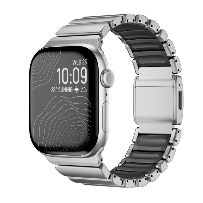 Apple Watch 44mm Zore KRD-151 Metal Silikon Kordon - 7