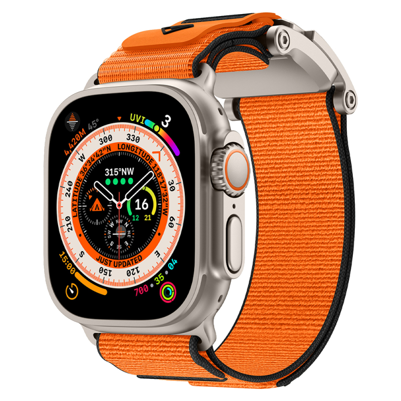Apple Watch 44mm Zore KRD-154 Naylon Kumaş Hasır Örgülü Kordon - 8
