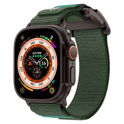 Apple Watch 44mm Zore KRD-154 Naylon Kumaş Hasır Örgülü Kordon - 3