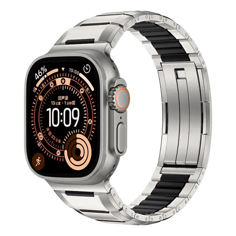 Apple Watch 44mm Zore KRD-155 Metal Silikon Kordon - 3