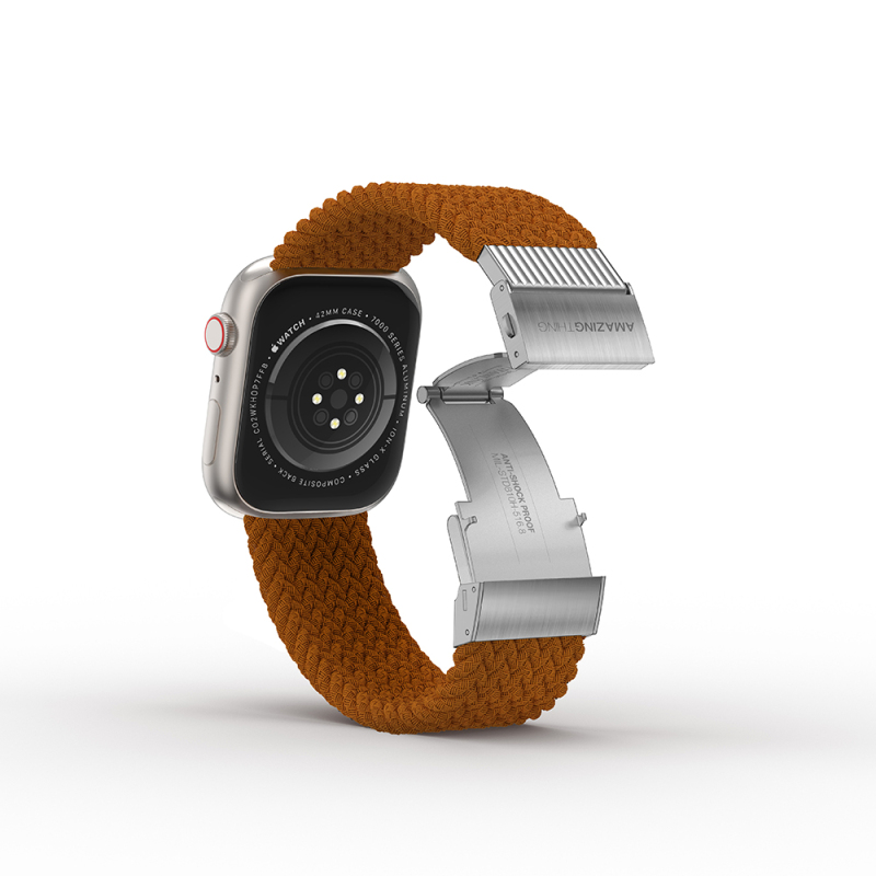 Apple Watch 7 41mm Amazingthing Titan Weave Örgü Sport Kordon - 9