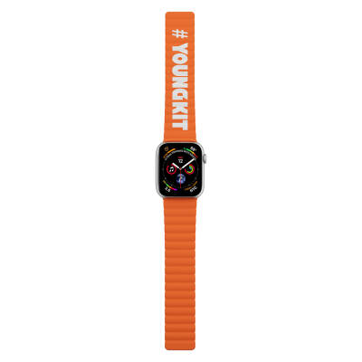 Apple Watch 7 41mm Band Youngkit Classical Magnetic Plug-in Silicone Strap Strap - 1