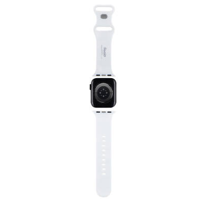 Apple Watch 7 41mm Hello Kitty Orjinal Lisanslı Etiket Graffiti Silikon Kordon - 8