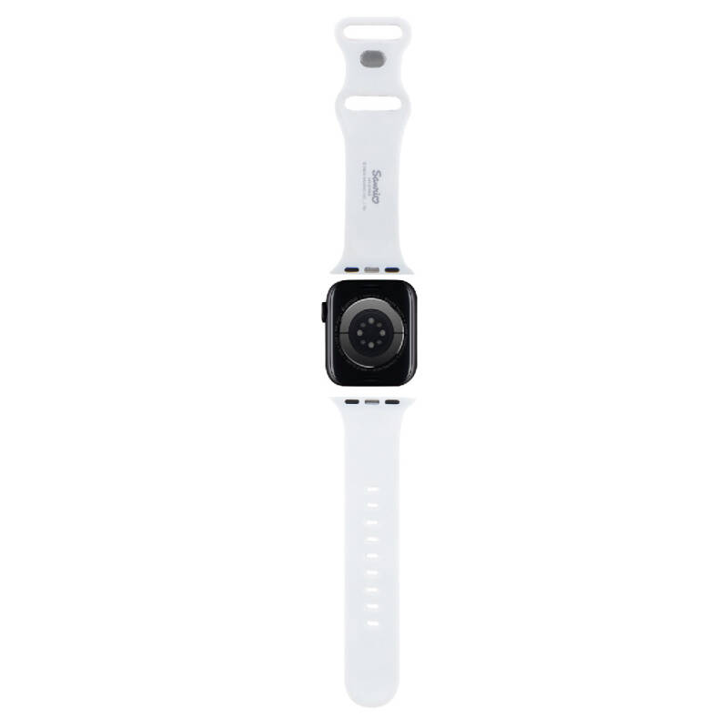 Apple Watch 7 41mm Hello Kitty Orjinal Lisanslı Etiket Graffiti Silikon Kordon - 8