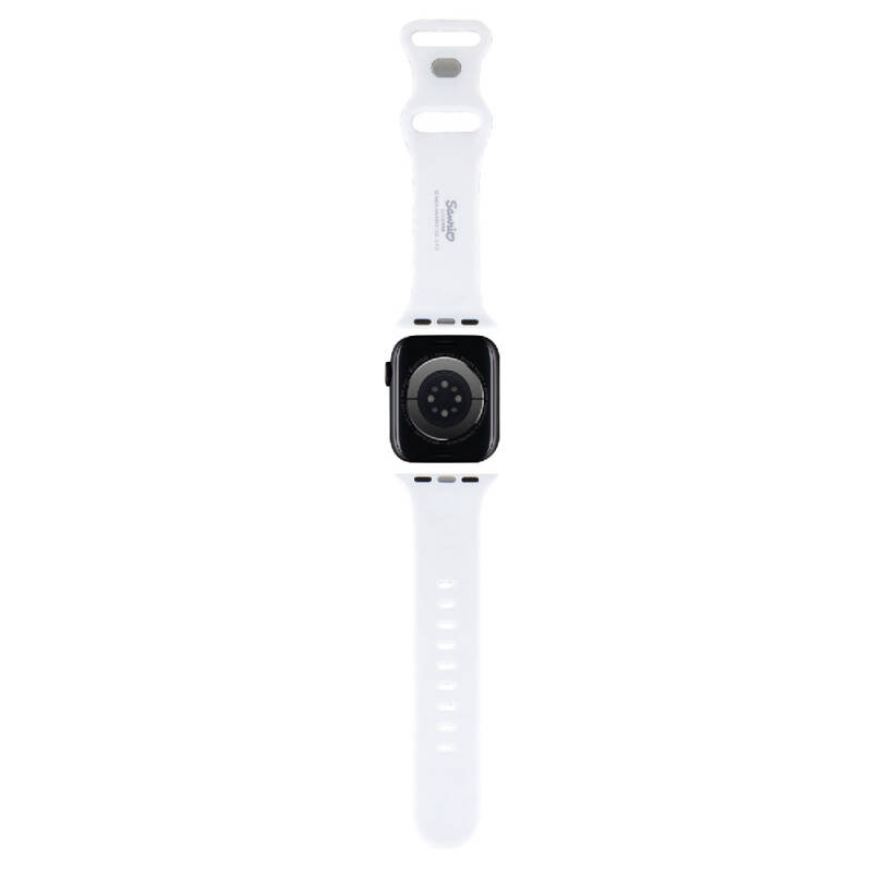 Apple Watch 7 41mm Hello Kitty Orjinal Lisanslı Fiyonklar & Çizgiler Silikon Kordon - 2