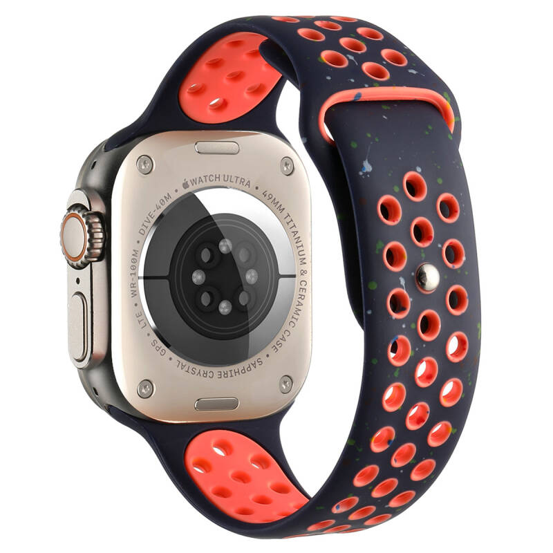 Apple Watch 7 41mm Kordon Yeni Seri 2023 KRD-02 Silikon Strap Kayış - 5