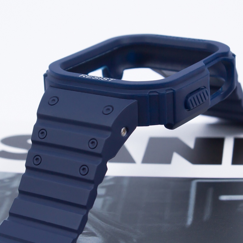 Apple Watch 7 41mm KRD-142 Airbag Tasarımlı Kasa Koruyuculu Silikon Kordon - 21