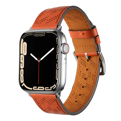 ​Apple Watch 7 41mm KRD-76 PU Leather Band Strap - 8