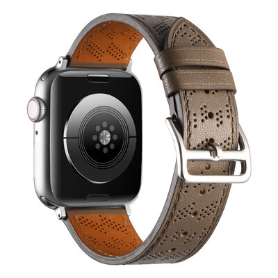​Apple Watch 7 41mm KRD-76 PU Leather Band Strap - 2