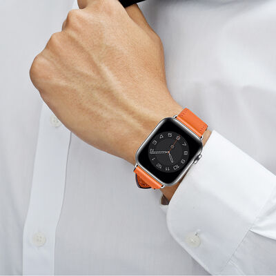 Apple Watch 7 41mm Wiwu Attleage Watchband Hakiki Deri Kordon - 11