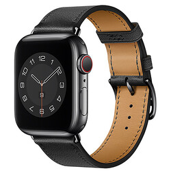 Apple Watch 7 41mm Wiwu Attleage Watchband Hakiki Deri Kordon - 5