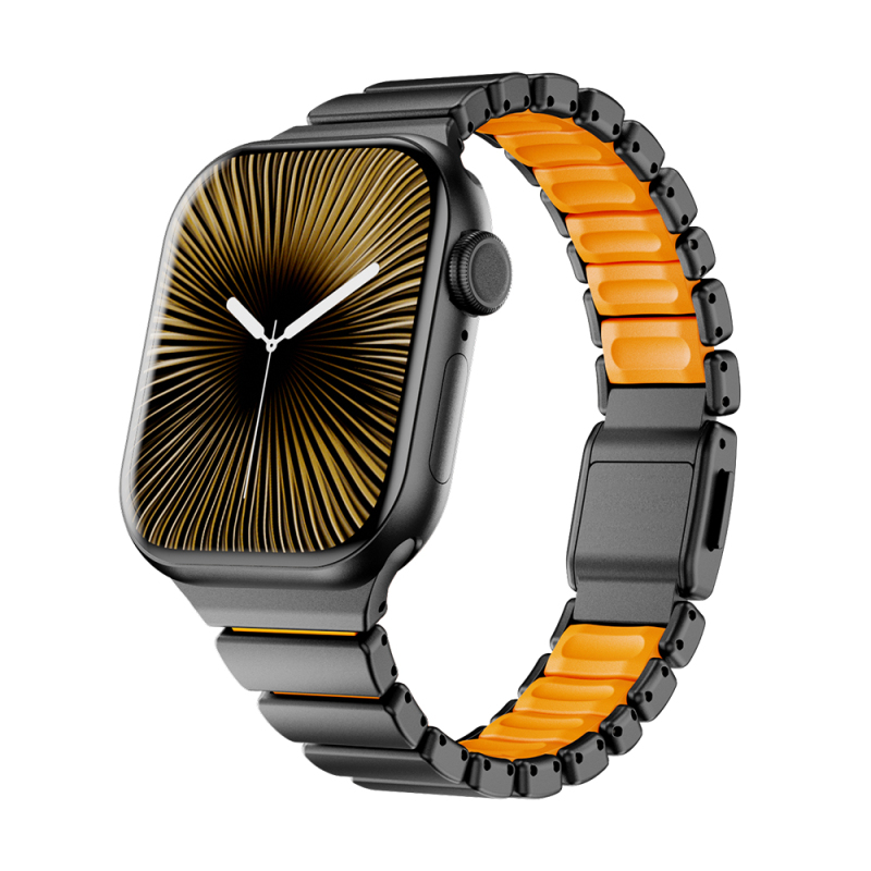 Apple Watch 7 41mm Zore KRD-149 Metal Silikon Kordon - 2