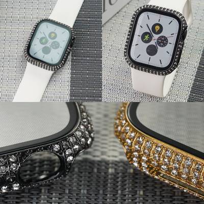 Apple Watch 7 41mm Zore Watch Gard 24 Kenarları Taşlı Sert PC Kasa Ve Ekran Koruyucu - 10