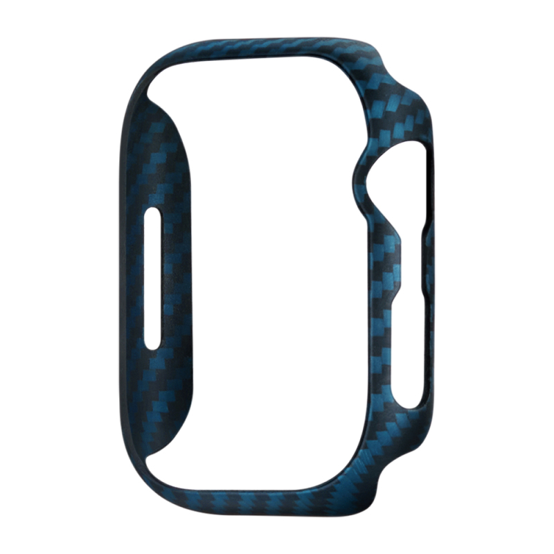 Apple Watch 7 45mm 600D Aramid Fiber Classic Series Black-Blue Twill Case Protective Pitaka Air Case - 4