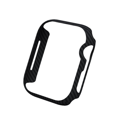 Apple Watch 7 45mm 600D Aramid Fiber Classic Serisi Black-Grey Twill Kasa Koruyucu Pitaka Air Case - 3