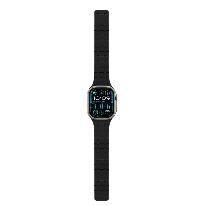 Apple Watch 7 45mm Amazingthing Smoothie Sport Magnetik Tak Çıkar Silikon Strap Kayış - 5