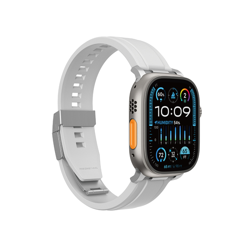 Apple Watch 7 45mm Amazingthing Titan Chrono Silikon Kordon - 12
