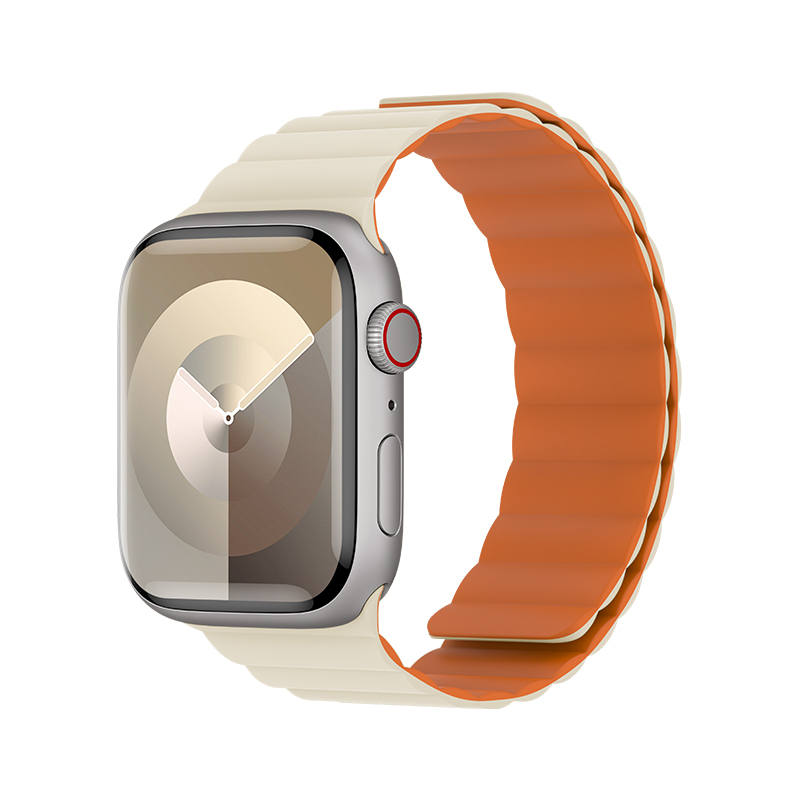 Apple Watch 7 45mm Benks Magnetik Tak Çıkar Silikon Strap Kayış - 1