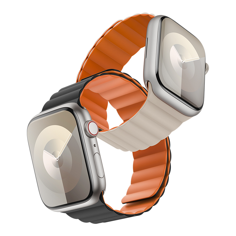 Apple Watch 7 45mm Benks Magnetik Tak Çıkar Silikon Strap Kayış - 3