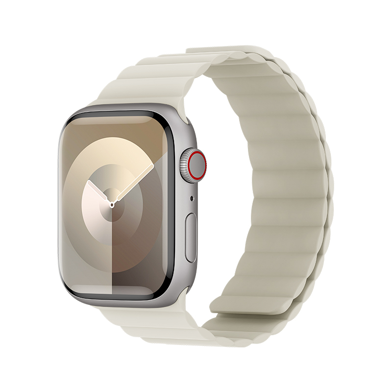 Apple Watch 7 45mm Benks Magnetik Tak Çıkar Silikon Strap Kayış - 3