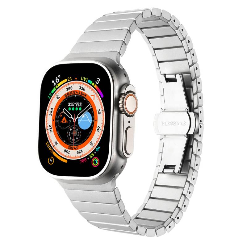 ​​​Apple Watch 7 45mm Kordon KRD-79 Metal Strap Kayış - 5