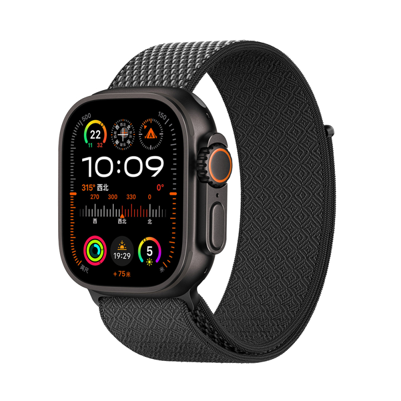 Apple Watch 7 45mm Kordon Wiwu WB501 CloudFlex Serisi Hasır Örgü Strap Kayış - 1