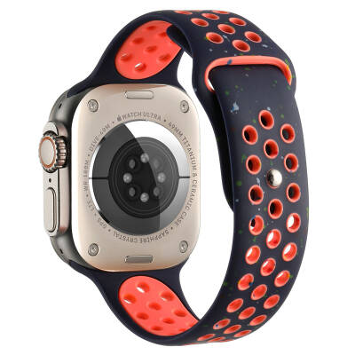 Apple Watch 7 45mm Kordon Yeni Seri 2023 KRD-02 Silikon Strap Kayış - 1