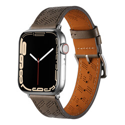 ​Apple Watch 7 45mm KRD-76 PU Leather Band Strap - 11