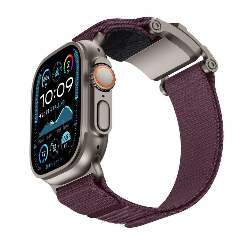 Apple Watch 7 45mm Mohseven iWatch Mecha Sport Hasır Kordon - 4