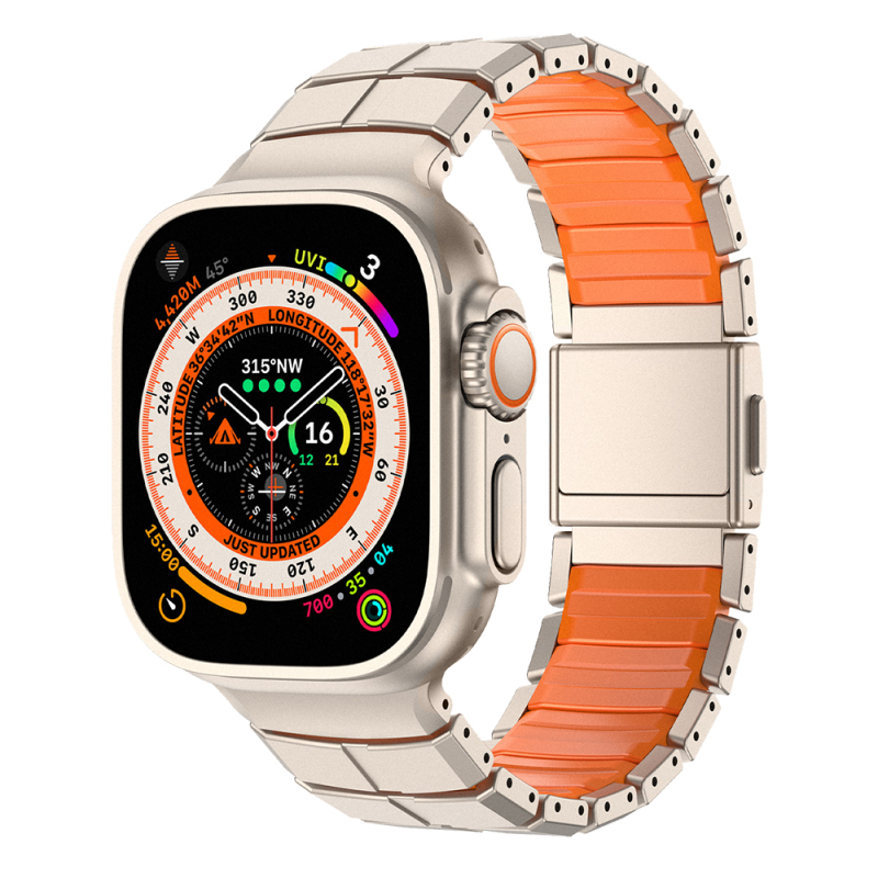 Apple Watch 7 45mm Mohseven iWatch Titancore No.1 Metal Band - 2