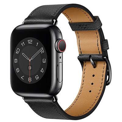 Apple Watch 7 45mm Wiwu Attleage Watchband Hakiki Deri Kordon - 5