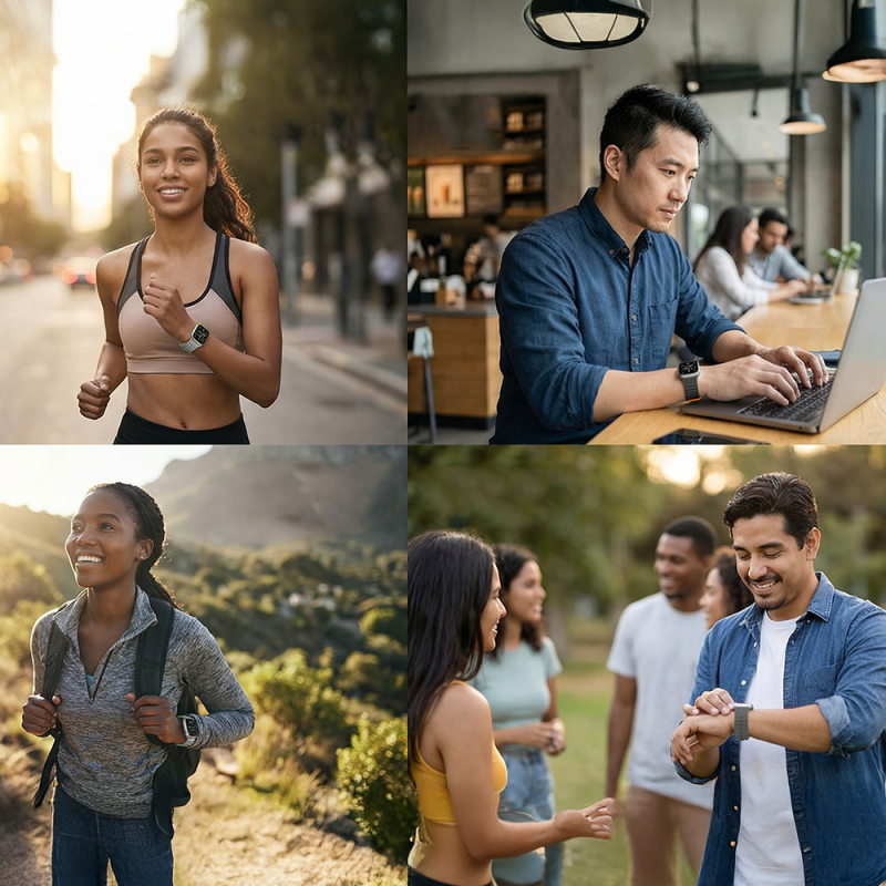 Apple Watch 7 45mm Wiwu Mag Secur Series Silicone Band - 15