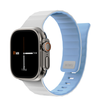 Apple Watch 7 45mm Wiwu Mag Secur Series Silicone Band - 1