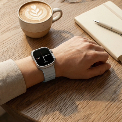 Apple Watch 7 45mm Wiwu Mag Secur Serisi Silikon Kordon - 14