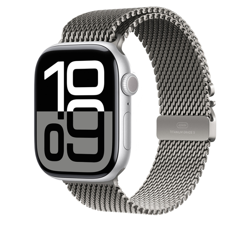 Apple Watch 7 45mm Zore KRD-100 Titanyum Hasır Kordon - 1