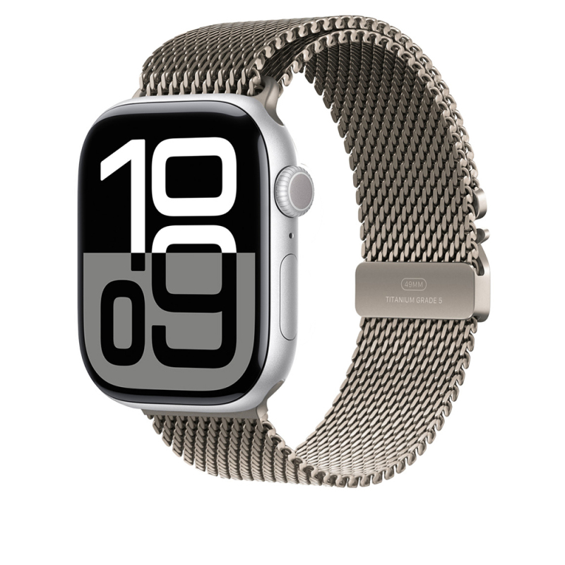 Apple Watch 7 45mm Zore KRD-100 Titanyum Hasır Kordon - 4