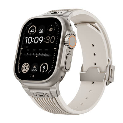 Apple Watch 7 45mm Zore KRD-113 Spor Görünümlü Silikon Kordon - 15