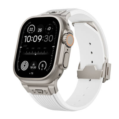 Apple Watch 7 45mm Zore KRD-113 Spor Görünümlü Silikon Kordon - 8