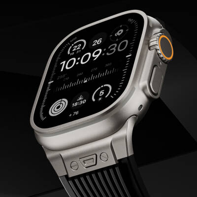 Apple Watch 7 45mm Zore KRD-113 Spor Görünümlü Silikon Kordon - 29