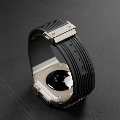 Apple Watch 7 45mm Zore KRD-113 Spor Görünümlü Silikon Kordon - 28