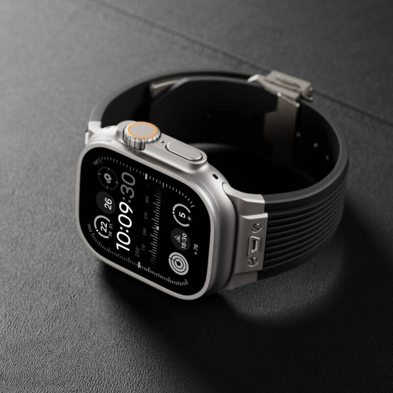 Apple Watch 7 45mm Zore KRD-113 Spor Görünümlü Silikon Kordon - 25