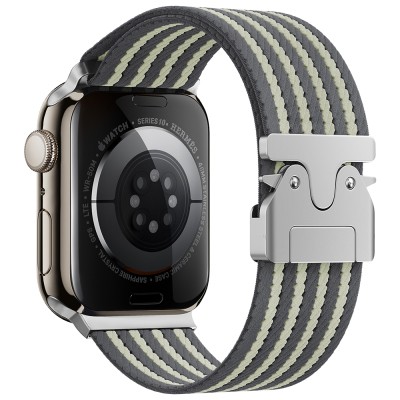 Apple Watch 7 45mm Zore KRD-133 Naylon Kumaş Hasır Örgülü Kordon - 1