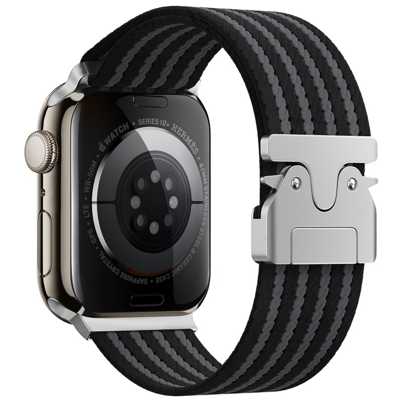 Apple Watch 7 45mm Zore KRD-133 Nylon Fabric Wicker Braided Cord - 4