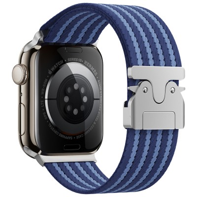 Apple Watch 7 45mm Zore KRD-133 Nylon Fabric Wicker Braided Cord - 5