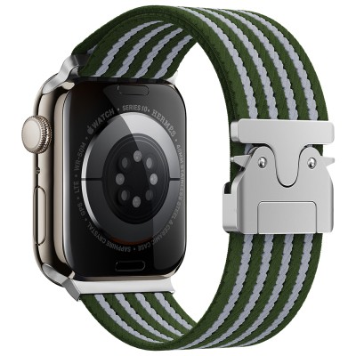 Apple Watch 7 45mm Zore KRD-133 Nylon Fabric Wicker Braided Cord - 6