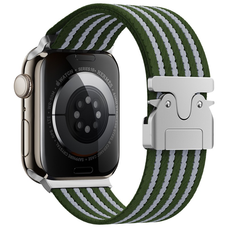 Apple Watch 7 45mm Zore KRD-133 Nylon Fabric Wicker Braided Cord - 6