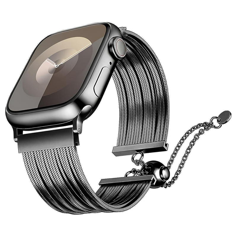 Apple Watch 7 45mm Zore KRD-137 Metal Hasır Kordon - 3